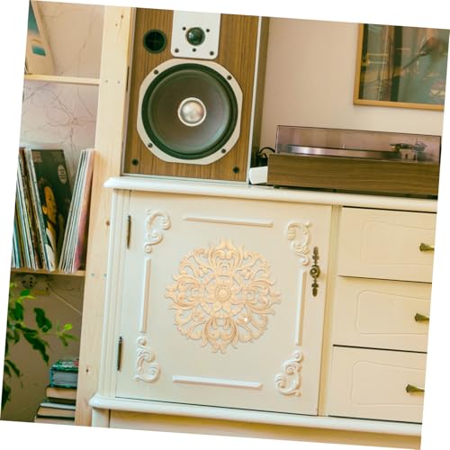 GARIOUANS Holzapplikation Rundes Holzornament Holzschnitzerei Möbel Dekor Holzcarving Auflage für Schrank Tür Wand Dekoration GARIOUANS Holzapplikation Rundes Holzornament Holzschnitzerei Möbel Dekor Holzcarving Auflage für Schrank Tür Wand Dekoration von GARIOUANS