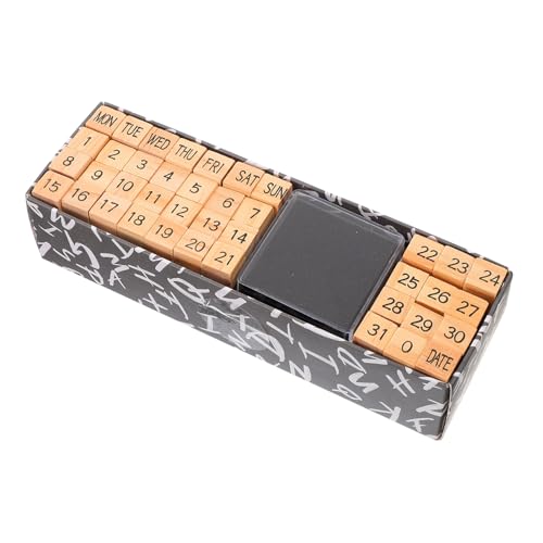 GARIOUANS Holzstempel Teilig Wochenzahlen Monatszahlen Zahlenstempel für Scrapbooking DIY Journaling Holz Stempel für Karten Bastelstempel von GARIOUANS
