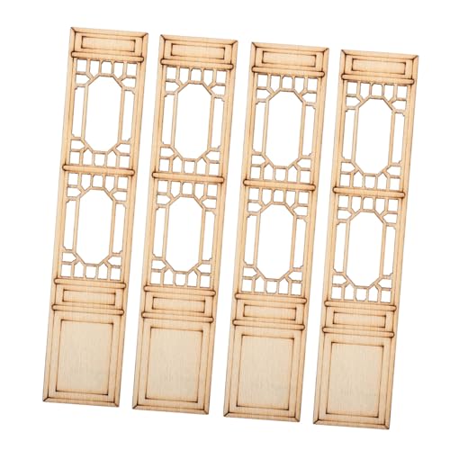 GARIOUANS Holztüren Und -fenster Miniaturen Leer Holzhandwerksscheiben Diy Handwerk Stütze Holzhandwerk Unvollendet Mini-dekoration Unvollendetes Holzhandwerk Hölzern von GARIOUANS