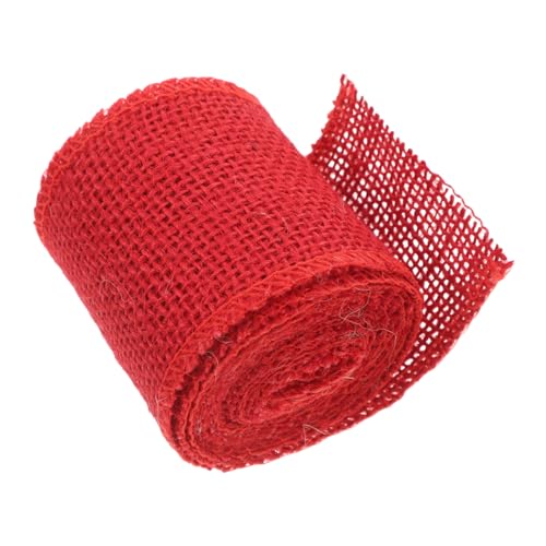 GARIOUANS Jute Burlap Band Rot Breit Umweltfreundlich Naturmaterial Für Weihnachtsdeko Basteln Kränze Geschenkverpackung GARIOUANS Jute Burlap Band Rot Breit Umweltfreundlich Naturmaterial Für Weihnachtsdeko Basteln Kränze Geschenkverpackung von GARIOUANS