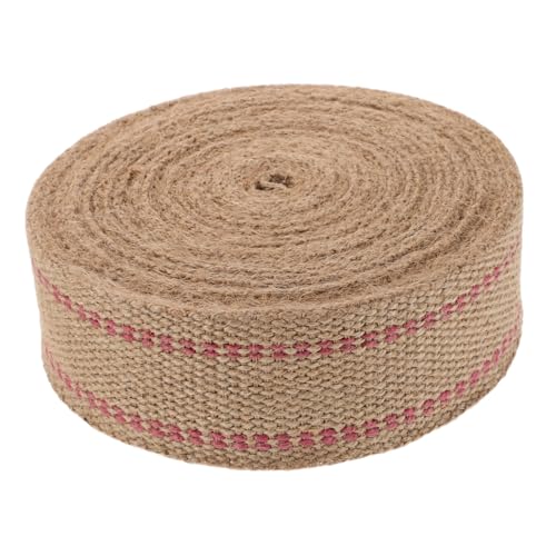 GARIOUANS Jute Webbing mit Rotem Streifen Breit Naturliches Burlap Band für Möbel Polsterung Reparatur DIY Handwerk Dekoration Langlebiges Juteband GARIOUANS Jute Webbing mit Rotem Streifen Breit Naturliches Burlap Band für Möbel Polsterung Reparatur DIY Handwerk Dekoration Langlebiges Juteband von GARIOUANS