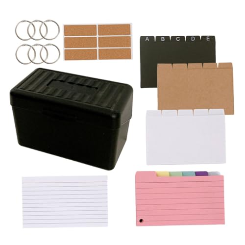 GARIOUANS Karteikarten Organizer Set mit Kunststoffbox Karteikarten und Linierte Notizblätter für Lehrer und Büro Vielseitige Aufbewahrungslösung für Notizen und Rezepte GARIOUANS Karteikarten Organizer Set mit Kunststoffbox Karteikarten und Linierte Notizblätter für Lehrer und Büro Vielseitige Aufbewahrungslösung für Notizen und Rezepte von GARIOUANS