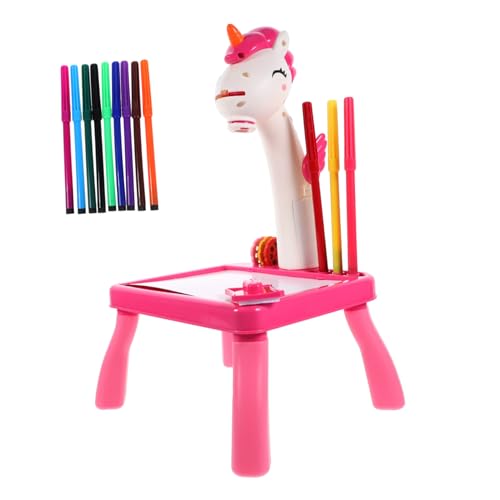 GARIOUANS Kinderprojektor Spielset Einhorn Zeichentisch Wiederverwendbar Robust Kreatives Malspielzeug für Kleinkinder zur Frühkindlichen und Fantasievollen Gestaltung von GARIOUANS