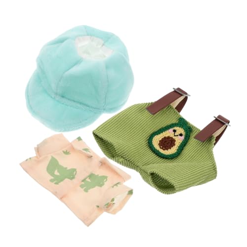 GARIOUANS Kleidung für Puppen Sommer Outfit mit Avocado Latzhose und Baseballmütze Puppenkleidung für Kreative Spielstunden Weiche und Kuschelige Materialien Puppenzubehör für Jungen von GARIOUANS
