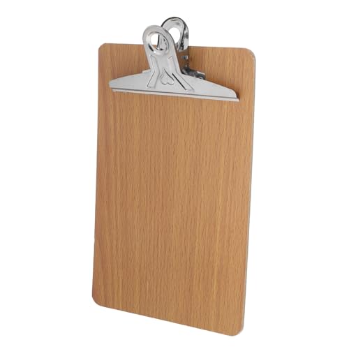 GARIOUANS Klemmbrett Hardboard Stark Starke Klammer Rundes Eckdesign Doppelseitig Beschichtetes Holzbrett Büro Schreibbrett für Dokumente und Notizen von GARIOUANS