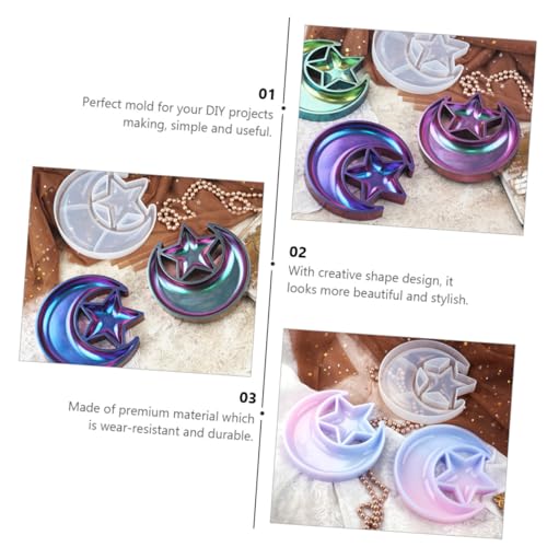 GARIOUANS Kreative Stern Mond Flexibel Langlebig für DIY Epoxidharz Aufbewahrungstablett Vielseitig Entformbar und Leicht zu Reinigen GARIOUANS Kreative Stern Mond Flexibel Langlebig für DIY Epoxidharz Aufbewahrungstablett Vielseitig Entformbar und Leicht zu Reinigen von GARIOUANS