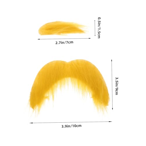 GARIOUANS Kreatives Party kostüm mit Künstlichem Schnurrbart und Falschen Augenbrauen Hautfreundlich Bequem Leicht für Halloween Cosplay und Faschingsfeiern Gelb Passend GARIOUANS Kreatives Party kostüm mit Künstlichem Schnurrbart und Falschen Augenbrauen Hautfreundlich Bequem Leicht für Halloween Cosplay und Faschingsfeiern Gelb Passend von GARIOUANS