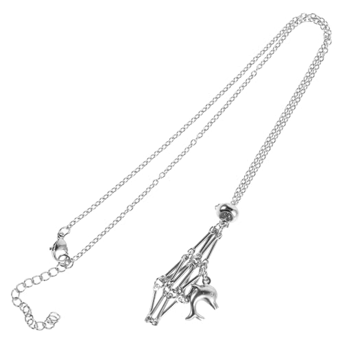 GARIOUANS Kristall Halskette Steinkäfig-anhänger Leere Kristallkette Käfighalskette Für Steine Steinhalter-schmuck Halskette Mit Käfighalter Aus Stein Kristallkäfighalter Silber Metall von GARIOUANS