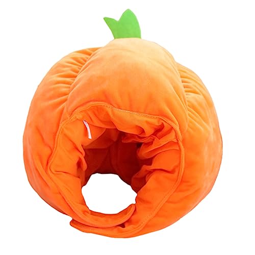 GARIOUANS Kürbiskostüm Hut Verstellbarer Halloween Kopfschmuck Niedliches Kostümzubehör für Festlichkeiten und Fotoshootings Orangefarbene Kürbismütze für Unvergessliche Feiern von GARIOUANS