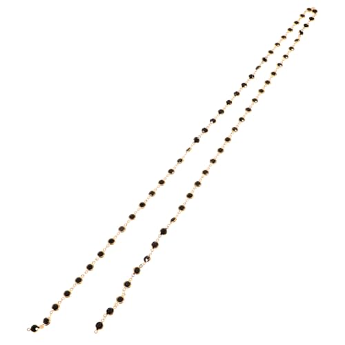 GARIOUANS Leichte Vintage Zirkonia Halskettenkette für Damen DIY Schmuckherstellung Feine Kupferkette mit Facettierten Schwarzen Zirkonia Vielseitig Tragbar für Pullover und Jacken Eleganter von GARIOUANS
