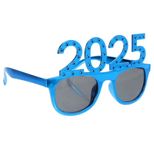 GARIOUANS Lustige Brille mit Glitzerrahmen für Neujahrsfeiern und Partys Leichte und Bequeme Fotorequisite für Silvester Geburtstagsfeiern und Festliche Anlässe von GARIOUANS