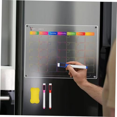 GARIOUANS Magnetischer Kühlschrank Kalender Whiteboard Trockenlöschbar mit Stiften und Radiergummi Wiederverwendbarer Planer für Haushalt Büro und Familienorganisation GARIOUANS Magnetischer Kühlschrank Kalender Whiteboard Trockenlöschbar mit Stiften und Radiergummi Wiederverwendbarer Planer für Haushalt Büro und Familienorganisation von GARIOUANS