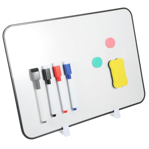 GARIOUANS Magnetisches Whiteboard mit Ständer Beidseitig Trocken Abwischbar Kratzfest Inklusive Stifte und Radiergummi Vielseitig für Schule Büro Zuhause als Schreib Zufällige Farbe von GARIOUANS