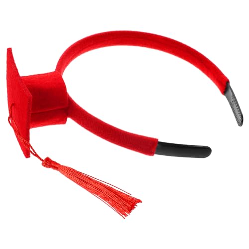 GARIOUANS Mini Doktorhut Haarband mit Quaste Dekoratives Abschlussfeier Zubehör für Erwachsene und Leichtes und Bequemes Haarband für Schulabschlüsse und Festlichkeiten Rotes Design GARIOUANS Mini Doktorhut Haarband mit Quaste Dekoratives Abschlussfeier Zubehör für Erwachsene und Leichtes und Bequemes Haarband für Schulabschlüsse und Festlichkeiten Rotes Design von GARIOUANS