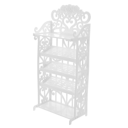 GARIOUANS Mini Puppenschuhregal Regale Möbel Puppenhaus Küchenschränke Puppenschrank Mini Puppenhausregal Puppengarderobe Puppenständer Miniaturschuhe Mini Spind Puppenregal von GARIOUANS