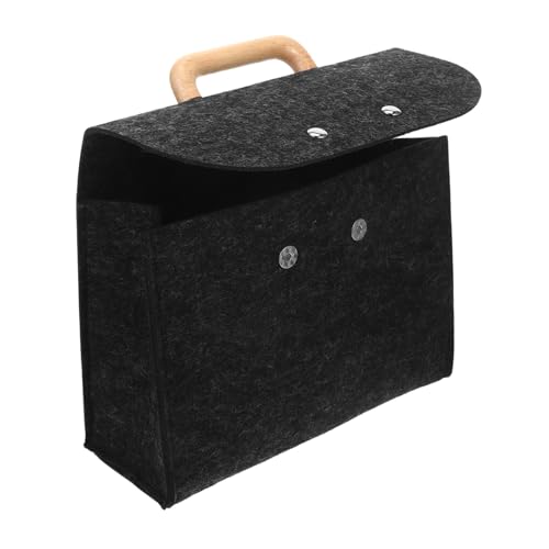 GARIOUANS Minimalistische Filztasche mit Holzgriff Business Tote Bag für Dokumente Praktische Aufbewahrungstasche Großer Stauraum Vielseitig für Arbeit und Freizeit Leicht Entnehmbar GARIOUANS Minimalistische Filztasche mit Holzgriff Business Tote Bag für Dokumente Praktische Aufbewahrungstasche Großer Stauraum Vielseitig für Arbeit und Freizeit Leicht Entnehmbar von GARIOUANS