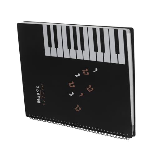 GARIOUANS Musiknotenordner Flip Folder mit Blättern Leichter Musikordner zum Beschriften für Klavier Bass Gitarre Musiker Kompakter Stabiler Notenhalter für Konzert und Probe von GARIOUANS
