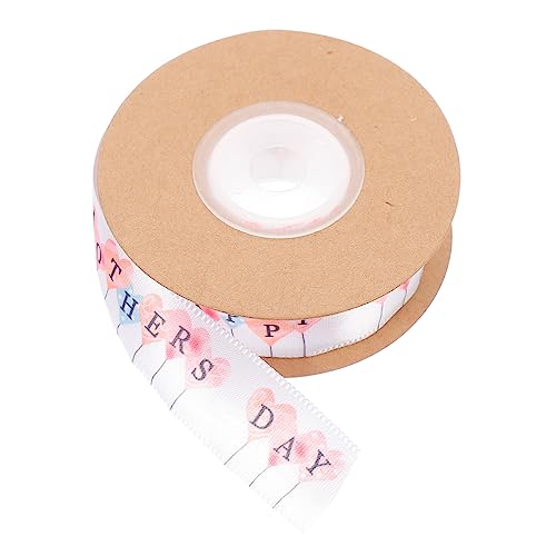 GARIOUANS Muttertag Geschenkband mit Herzmotiven Yards Farbenfrohes Bedrucktes Polyester für Dekoration Verpackung und Bastelprojekte von GARIOUANS