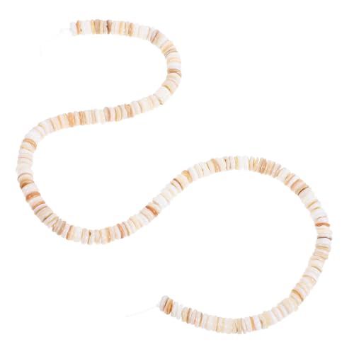 GARIOUANS Natürliche Muschelperlen Flach Rund für DIY Armbänder Halsketten Fußkettchen Schmuckherstellung Kompatibel mit Buchstaben und Zwischenperlen von GARIOUANS