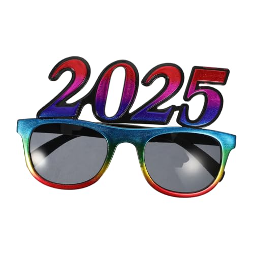 GARIOUANS Neue Jahr Partybrillen Lustige Zahlenbrille mit Rahmen Einzigartige Pc Brille für Silvesterfeiern und Graduierungen Farbige Designs für Erwachsene und Jugendliche von GARIOUANS