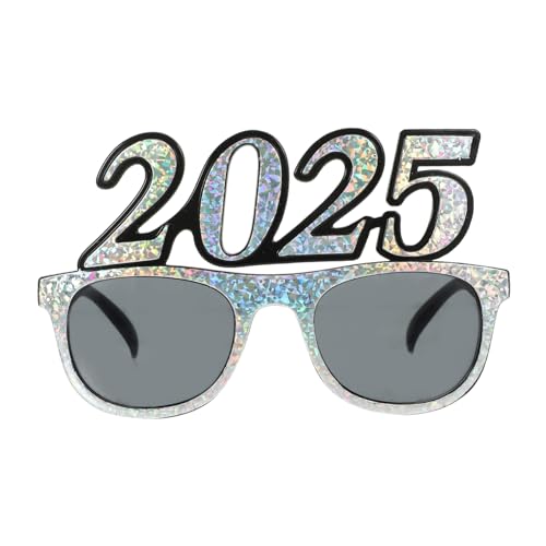 GARIOUANS Neuheitsbrille für Silvesterpartys Fotorahmen mit Silbernem Design für Kreative Fotos und Festliche Anlässe Leicht und Langlebig aus Pc Material von GARIOUANS