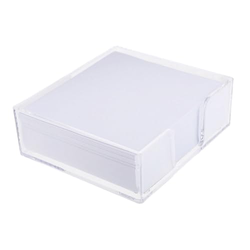 GARIOUANS Notizpapier mit Transparentem Boxspender Kleine Quadratische Haftnotizen nicht Klebend Praktisch und Tragbar Glattes Schreiben für Büro und Zuhause von GARIOUANS