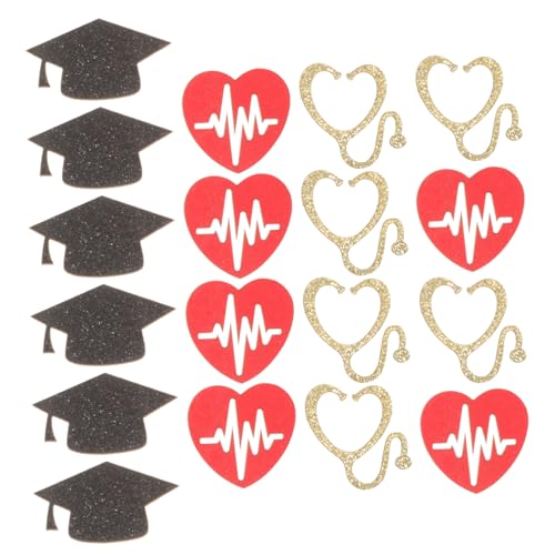 GARIOUANS Nurse Graduation Party Konfetti Beutel Bunte Tischdeko mit Goldenem Schwarzem Doktorhut für Abschlussfeier Pflege Dekoration für Party und Zeremonie GARIOUANS Nurse Graduation Party Konfetti Beutel Bunte Tischdeko mit Goldenem Schwarzem Doktorhut für Abschlussfeier Pflege Dekoration für Party und Zeremonie von GARIOUANS