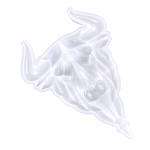 GARIOUANS Ox Head Silikonform Diy Epoxidharz Gießform für Wanddekoration Flexibles und Langlebiges Material Handwerkslösung für Kreative Projekte Ox Kopf Ornamentgestaltung von GARIOUANS