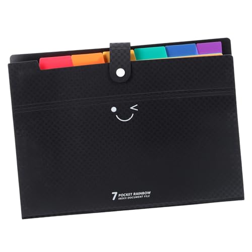 GARIOUANS PP Fächermappe Fächer Schwarz Robuster File Organizer mit Schnappverschluss Farbige Trennblätter Schützender Dokumentenordner für Quittungen Akten und Belege Kompakt und Tragbar GARIOUANS PP Fächermappe Fächer Schwarz Robuster File Organizer mit Schnappverschluss Farbige Trennblätter Schützender Dokumentenordner für Quittungen Akten und Belege Kompakt und Tragbar von GARIOUANS