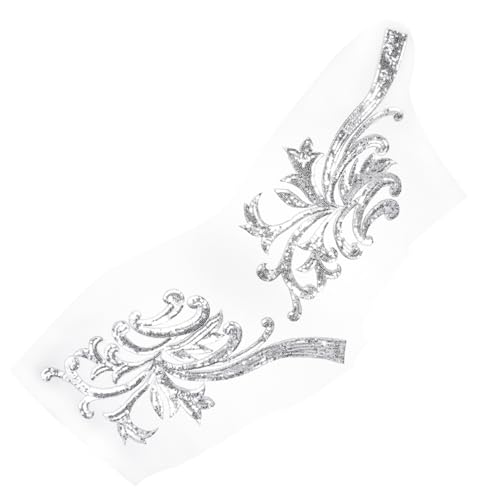 GARIOUANS Pailletten Stickerei Blütenstoff Patches Blumen Design DIY Kleidung Applikationen Zubehör für Kostüme und Taschen Silbernes Hochwertige Textilverzierung GARIOUANS Pailletten Stickerei Blütenstoff Patches Blumen Design DIY Kleidung Applikationen Zubehör für Kostüme und Taschen Silbernes Hochwertige Textilverzierung von GARIOUANS
