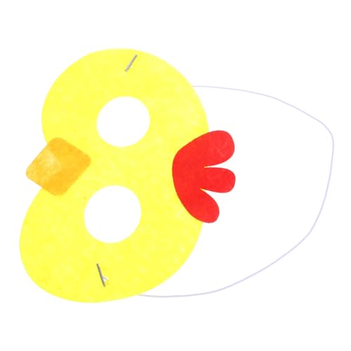 GARIOUANS Partymaske Maskerade Augenmaske Küken Gesichtsmaske Karneval Partyzubehör Ostermaske Dekomaske Osterküken Kostümmaske Für Karneval Hühnerstil Maske Filzstoff Gelb von GARIOUANS