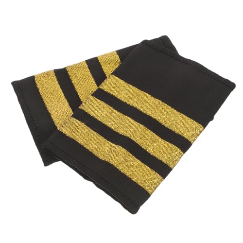 GARIOUANS Professionelle Goldene Schulterepauletten mit Streifen für Piloten Uniform Atmungsaktive Komfortable Webband Schulterklappen Kapitän Abzeichen für Herren Stilvolles Airline GARIOUANS Professionelle Goldene Schulterepauletten mit Streifen für Piloten Uniform Atmungsaktive Komfortable Webband Schulterklappen Kapitän Abzeichen für Herren Stilvolles Airline von GARIOUANS