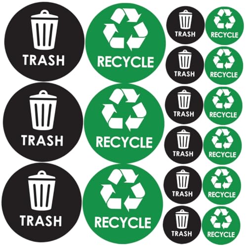 GARIOUANS Recycling Aufkleber für Abfallbehälter Selbstklebend PVC Mülltrennung Label für Abfallklassifizierung Wetterfest Einfache Anwendung Glatten Oberflächen Praktisch für Zuhause und GARIOUANS Recycling Aufkleber für Abfallbehälter Selbstklebend PVC Mülltrennung Label für Abfallklassifizierung Wetterfest Einfache Anwendung Glatten Oberflächen Praktisch für Zuhause und von GARIOUANS