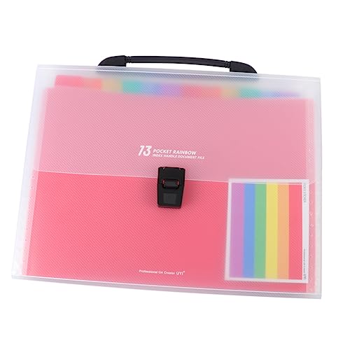 GARIOUANS Regenbogen Expandable Folder Multilayer Dokumententasche mit Fächern Tragbar für Büro Schule und Wichtige Unterlagen von GARIOUANS