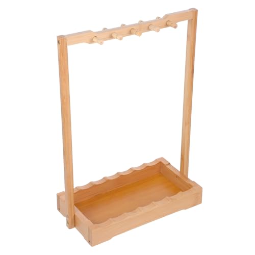 GARIOUANS Retro Bambus Kalligraphie Pinselhalter Stifthalter Schreibtisch Organizer Kreativer Vintage Stil Robust Langlebig Zuverlässig für Studenten Büro Zuhause von GARIOUANS