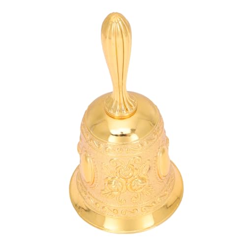 GARIOUANS Retro Metall Handglocke Vintage Tischklingel Klassische Empfangsglocke für Restaurant Bar Ktv Robust und Dekorativ als Service Signalglocke Geeignet von GARIOUANS