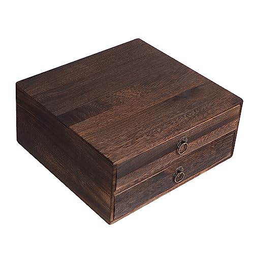 GARIOUANS Retro Schreibtisch Organizer aus Massivem Holz Lagige Schubladenbox Umweltfreundliche Holzkommode für Büro und Praktische Desktop Aufbewahrung mit Einfachem Zugring GARIOUANS Retro Schreibtisch Organizer aus Massivem Holz Lagige Schubladenbox Umweltfreundliche Holzkommode für Büro und Praktische Desktop Aufbewahrung mit Einfachem Zugring von GARIOUANS