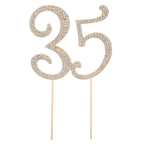 GARIOUANS Rhinestone Cake Topper Zahl Gold Glitzernde Geburtstagstorten Dekoration für Jubiläen Einzigartige Party Dessertverzierung mit Integriertem Altersanzeiger Personalisiertes GARIOUANS Rhinestone Cake Topper Zahl Gold Glitzernde Geburtstagstorten Dekoration für Jubiläen Einzigartige Party Dessertverzierung mit Integriertem Altersanzeiger Personalisiertes von GARIOUANS