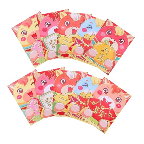 GARIOUANS Rote Umschläge Jahr Des Pferdes Kreative Hong Bao mit Cartoon Pferde Glückssymbol Geschenkverpackung Traditionelle Frühlingsfest Umschläge für Lunar Neujahr GARIOUANS Rote Umschläge Jahr Des Pferdes Kreative Hong Bao mit Cartoon Pferde Glückssymbol Geschenkverpackung Traditionelle Frühlingsfest Umschläge für Lunar Neujahr von GARIOUANS