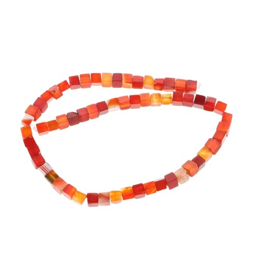 GARIOUANS Rote Würfel Perlen Würfel Abstandshalter Lose Halbfertige Steinperlen Für DIY Schmuckherstellung Armband Halskette Basteln von GARIOUANS