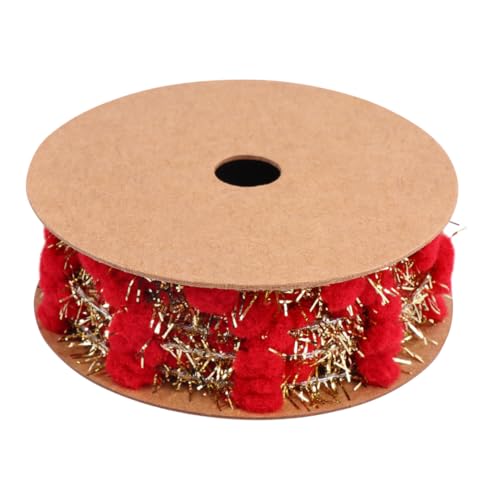 GARIOUANS Rotes Glitzer Drahtband mit Flauschigen Pompons Dekoratives Bastelband für Weihnachtsbaum Geschenkverpackung Partydekoration und DIY Projekte GARIOUANS Rotes Glitzer Drahtband mit Flauschigen Pompons Dekoratives Bastelband für Weihnachtsbaum Geschenkverpackung Partydekoration und DIY Projekte von GARIOUANS