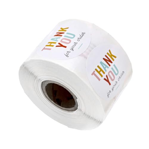 GARIOUANS Runde Selbstklebende Thank You Aufkleber Bunte Geschenkversiegelungsetiketten Dekorative Verpackungssticker für Geschenktüten Langlebig Leicht Ablösbar Vielseitig Einsetzbar GARIOUANS Runde Selbstklebende Thank You Aufkleber Bunte Geschenkversiegelungsetiketten Dekorative Verpackungssticker für Geschenktüten Langlebig Leicht Ablösbar Vielseitig Einsetzbar von GARIOUANS
