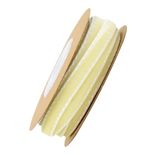 GARIOUANS Samtband Beige Hochwertiges nicht Elastisches Flocking Band für DIY Dekorationen Kleidung Haarschmuck und Geschenkverpackungen Vielseitig Einsetzbar für Hochzeiten von GARIOUANS