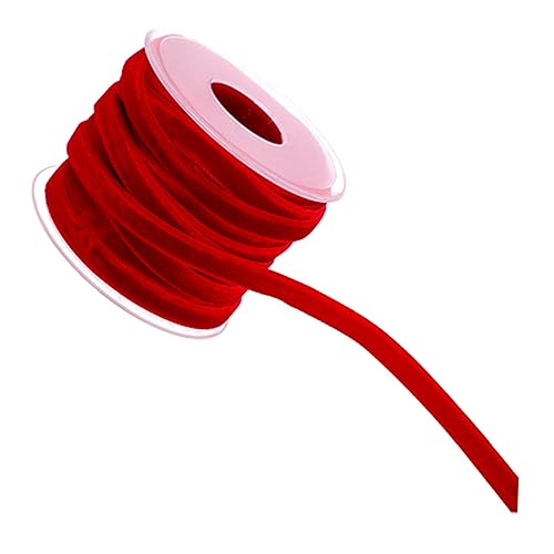 GARIOUANS Samtband Breit Rotes Geschenkband für Geschenkverpackung DIY Dekoband Langlebige nicht Elastische Stoffbänder für Hochzeit Geburtstag Feier und Basteln von GARIOUANS