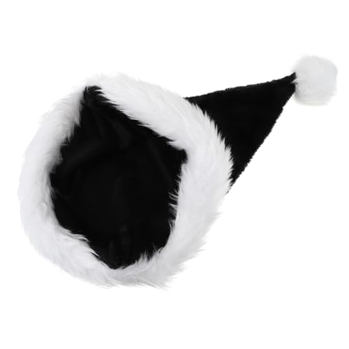 GARIOUANS Schwarze Plüsch Weihnachtsmütze Rutschfeste Xmas Cosplay Haube für Weihnachten Halloween Party Weicher Stoff Fest Sitzend für Festliche Kostüme und Auftritte GARIOUANS Schwarze Plüsch Weihnachtsmütze Rutschfeste Xmas Cosplay Haube für Weihnachten Halloween Party Weicher Stoff Fest Sitzend für Festliche Kostüme und Auftritte von GARIOUANS