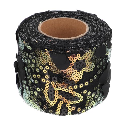 GARIOUANS Schwarzes Band Breit Lang Langlebiges Praktisches DIY geschenkband mit Floraler Stickerei für Haar Kleidungsdekoration Vielseitig Einsetzbar für Bastel Nähprojekte von GARIOUANS