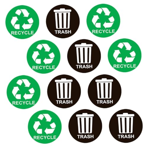 GARIOUANS Selbstklebende Mülltonnen Aufkleber Wasserdichte Abfalltrennung Etiketten Wiederablösbare Mülltrennung Sticker für Restmüll und Recycling Klare Müllklassifizierung für Behälter GARIOUANS Selbstklebende Mülltonnen Aufkleber Wasserdichte Abfalltrennung Etiketten Wiederablösbare Mülltrennung Sticker für Restmüll und Recycling Klare Müllklassifizierung für Behälter von GARIOUANS