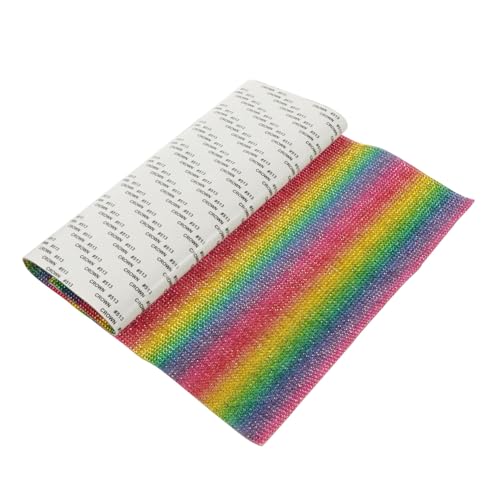 GARIOUANS Selbstklebende Strasssteine DIY Stickerbogen mit Hitzebeständigem Hot Melt Kleber Bunte Regenbogenfarben für Auto Handy Basteldekoration von GARIOUANS