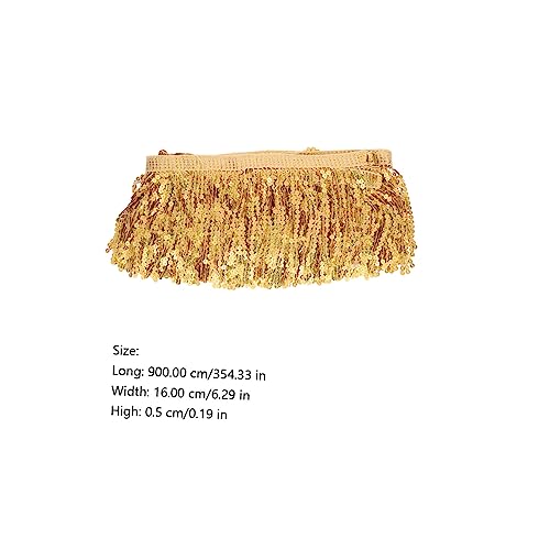 GARIOUANS Sequin Tassel Trim für Latin Dance Kostüme Langlebiges Knitter Verschleißfestes Paillettenband Atmungsaktiv für DIY Kleidung Bühnenoutfits Partydekorationen Vielseitig Einsetzbar von GARIOUANS