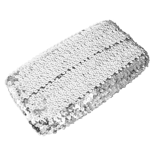 GARIOUANS Silbernes Pailletten Trimmband Elastisch Widerstandsfähiges DIY Kostümzubehör Glitzerndes Vielseitiges Zierband für Kleidung Röcke Vorhänge und Bastelarbeiten GARIOUANS Silbernes Pailletten Trimmband Elastisch Widerstandsfähiges DIY Kostümzubehör Glitzerndes Vielseitiges Zierband für Kleidung Röcke Vorhänge und Bastelarbeiten von GARIOUANS